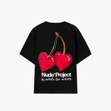 Camiseta Nude Project Metal Cherry en negro