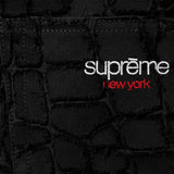Short Supreme Denim Frayed Croc en negro