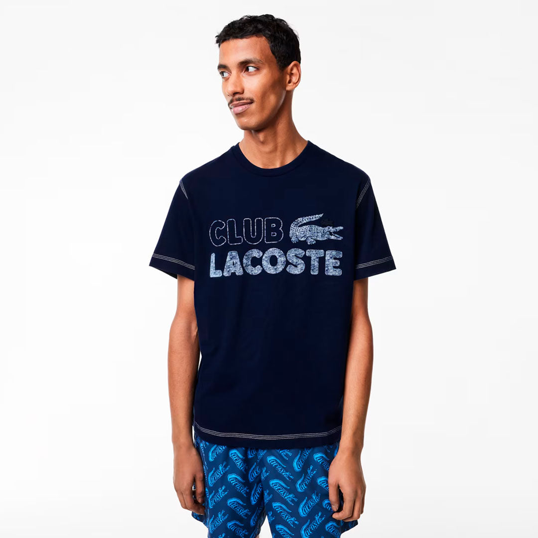 Camiseta Club Lacoste Vintage en navy