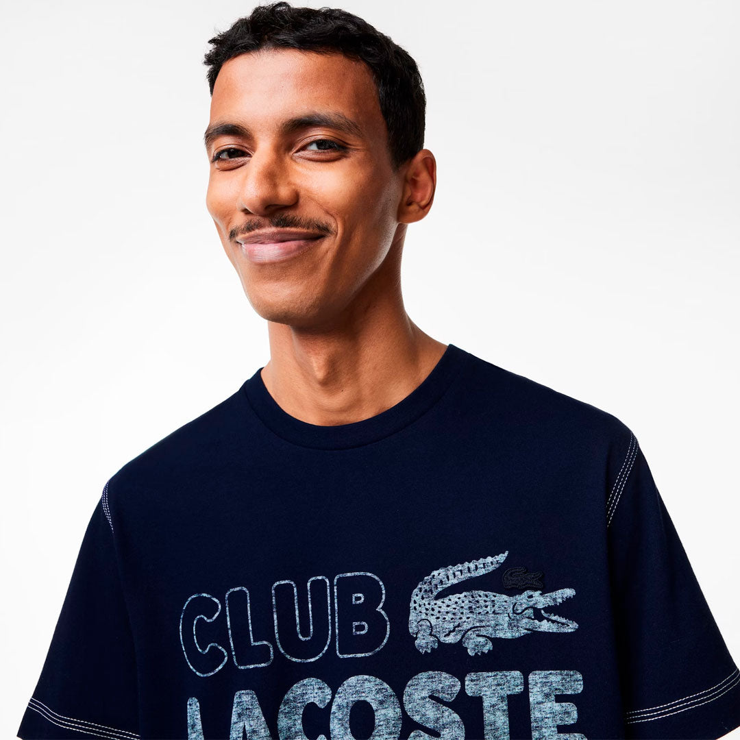 Camiseta Club Lacoste Vintage en navy