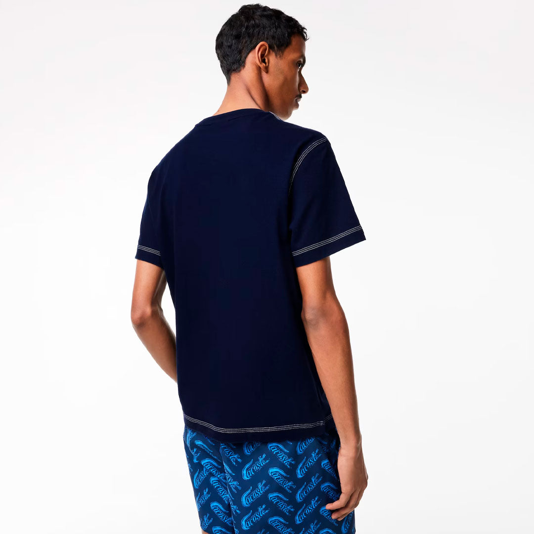 Camiseta Club Lacoste Vintage en navy