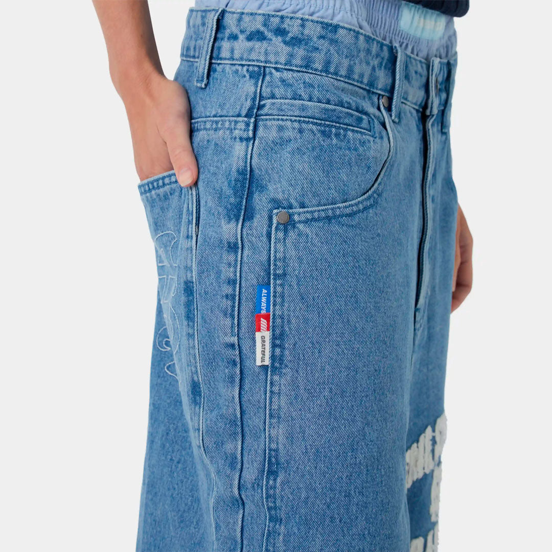 Short Eme Studios Badge Blue Denim