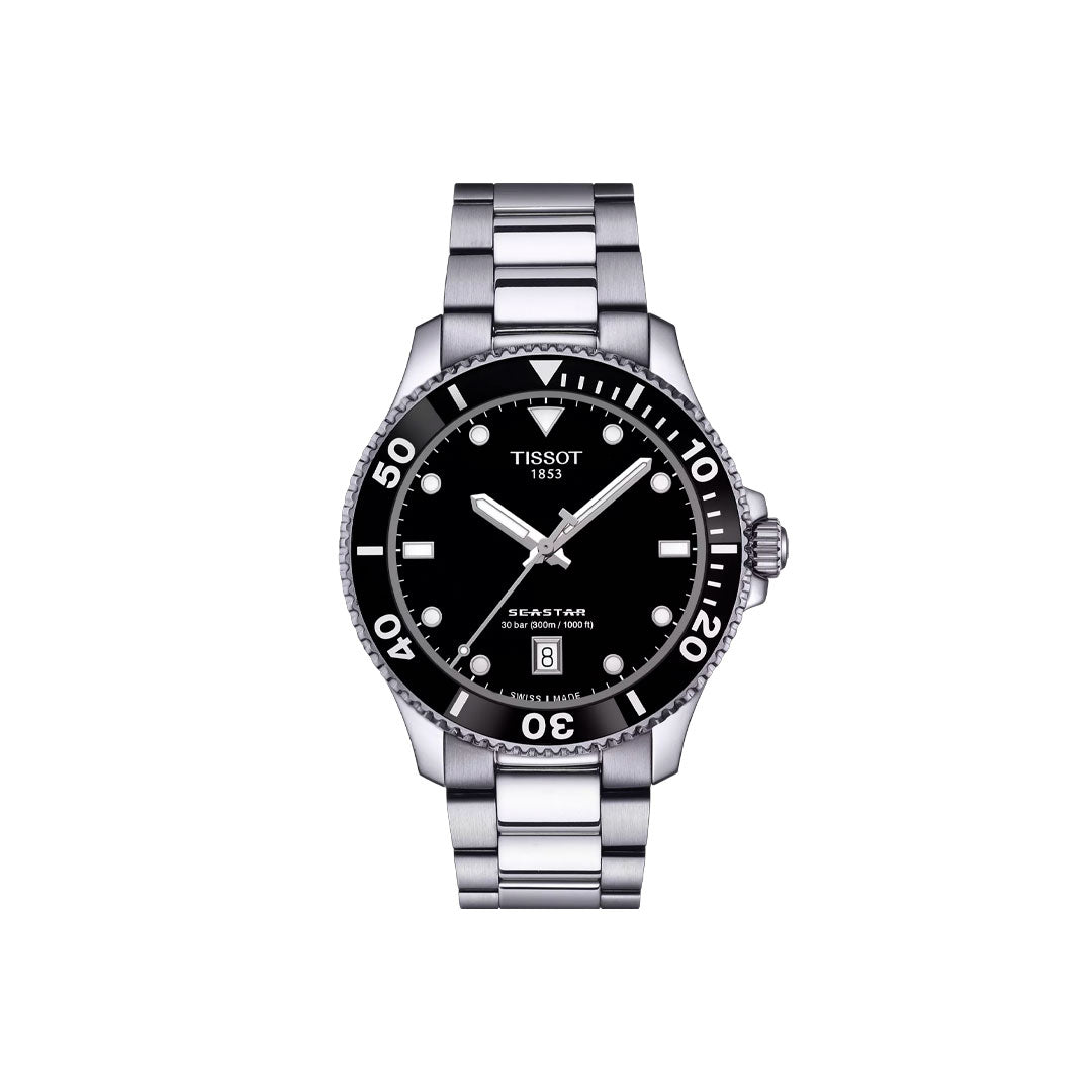 Reloj Tissot Seastar Quartz Black Dial