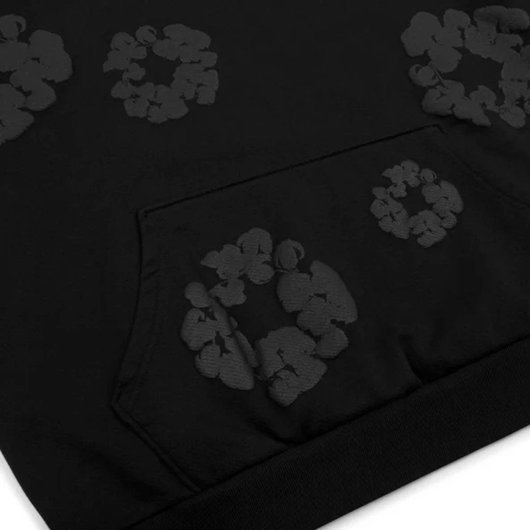 Hoodie Denim Tears basic en negro v2