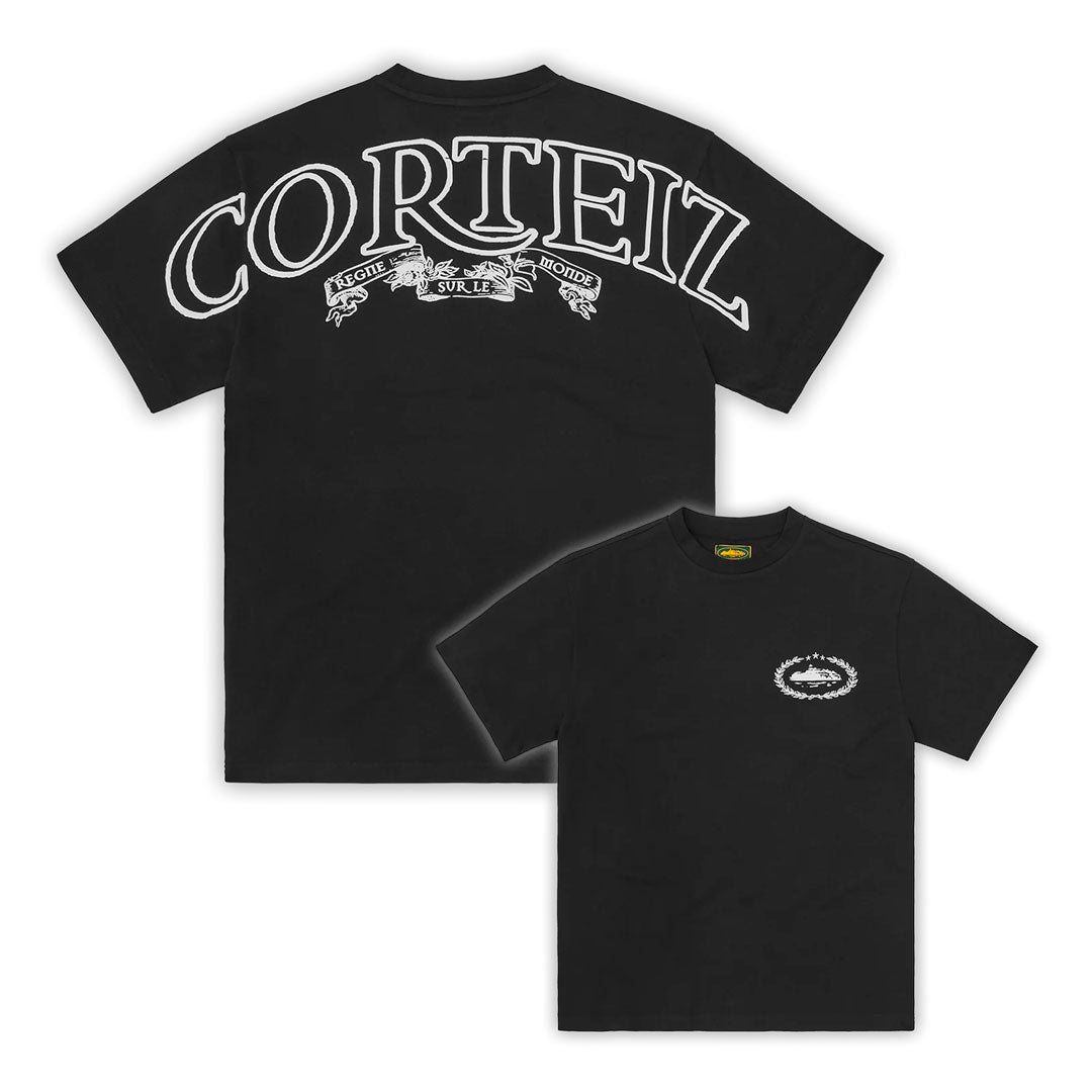 Camiseta Corteiz Royale Heavyweight en negro