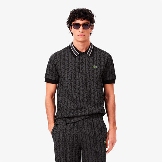 Camiseta Lacoste Polo Monogram Black