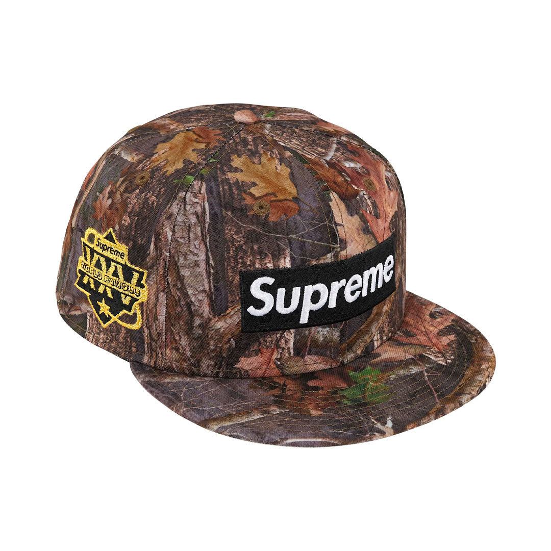 Gorro Supreme x New Era Championship Box Logo en camo