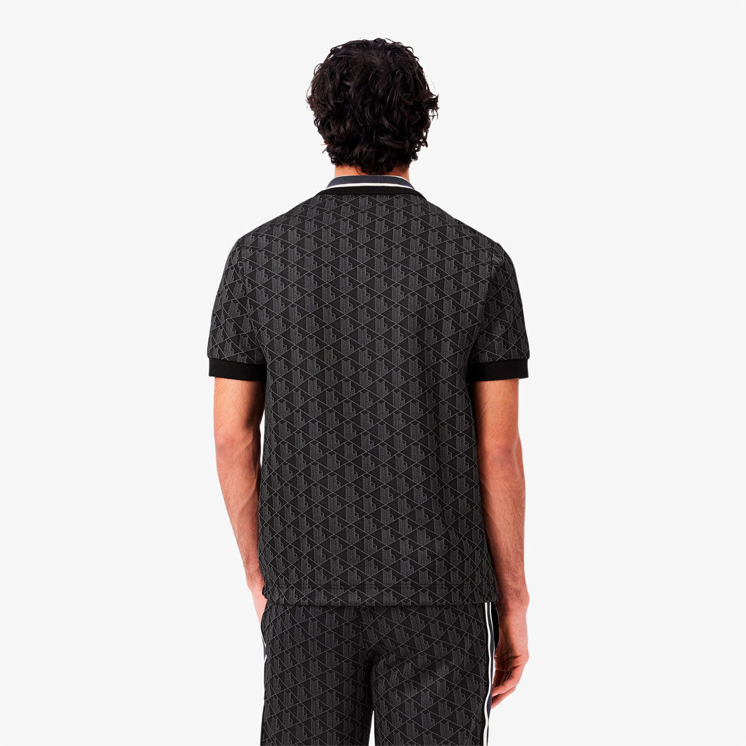 Camiseta Lacoste Polo Monogram Black