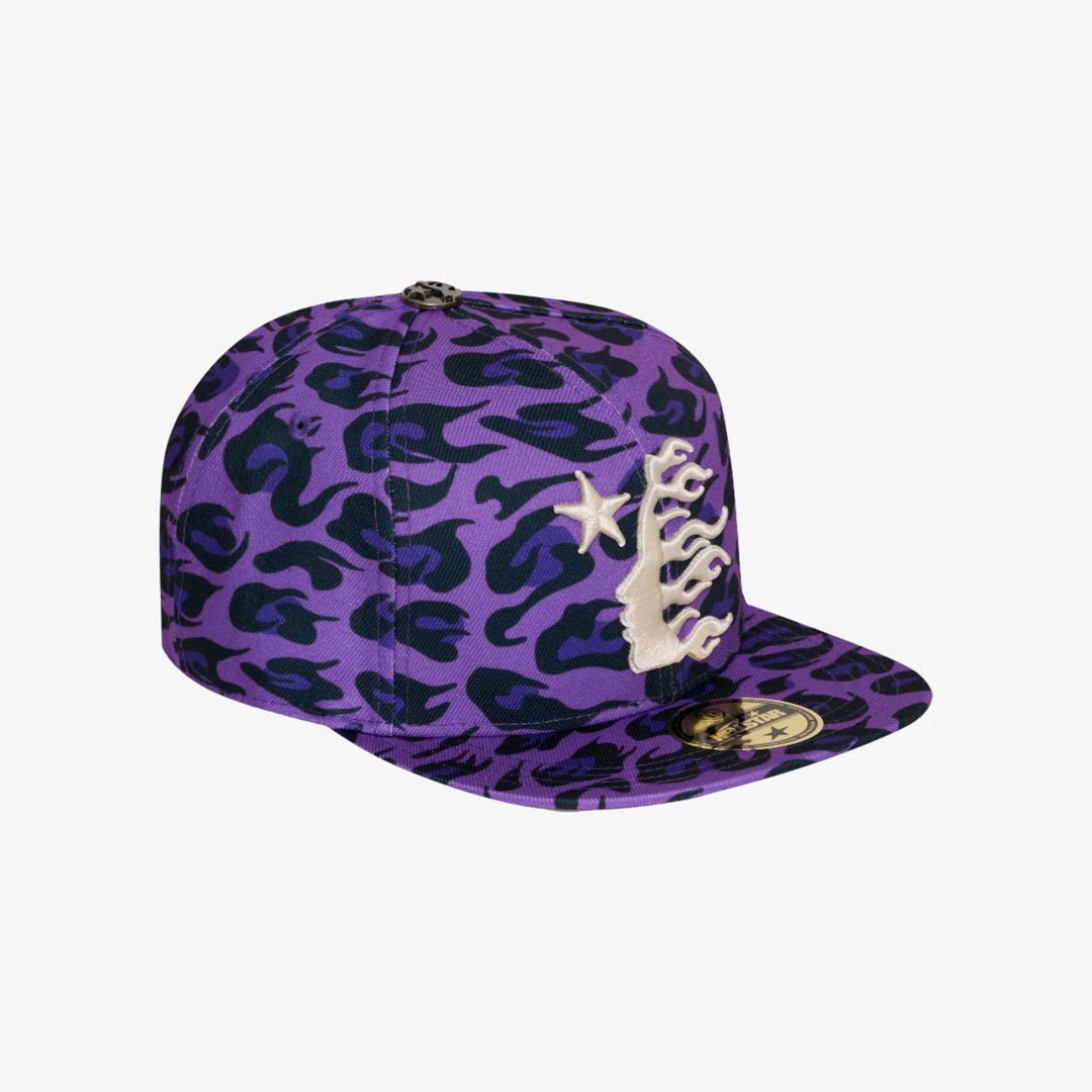 Gorro Hellstar Cheetah Print Snapback Purple