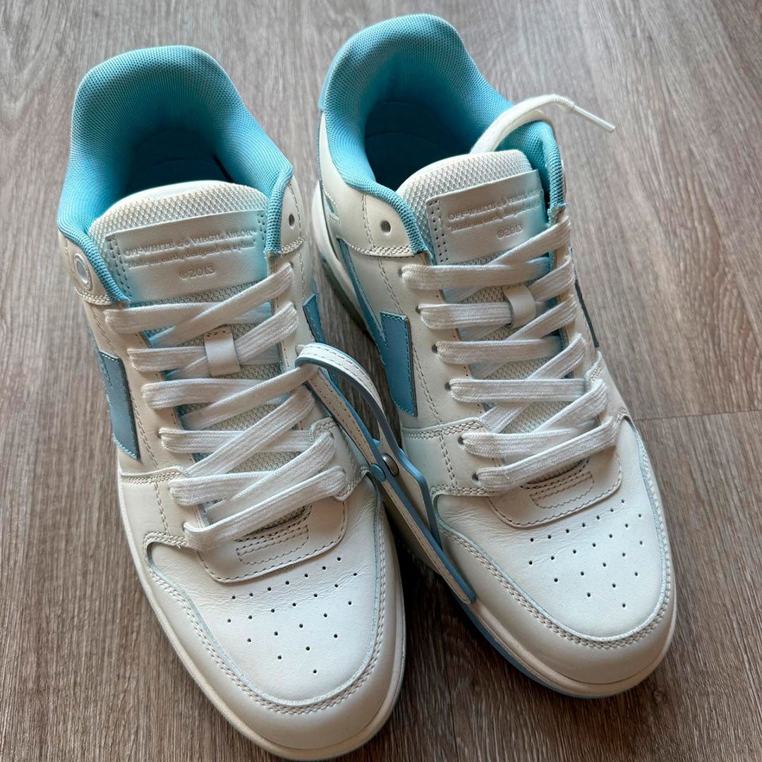 OFF-WHITE Out Of Office OOO Low Tops White Light Blue (USADOS)