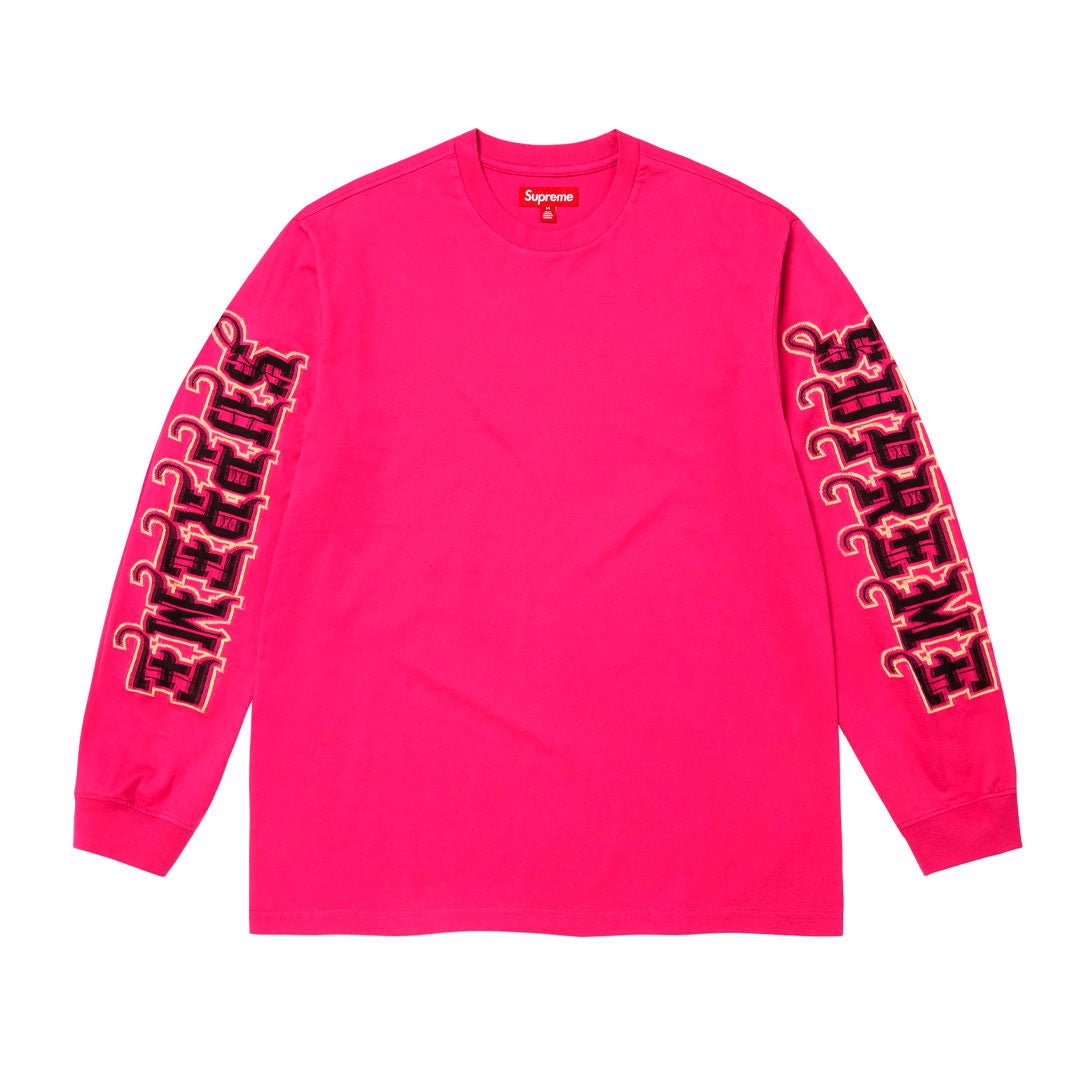Camiseta Supreme manga larga Intarsia en rosado