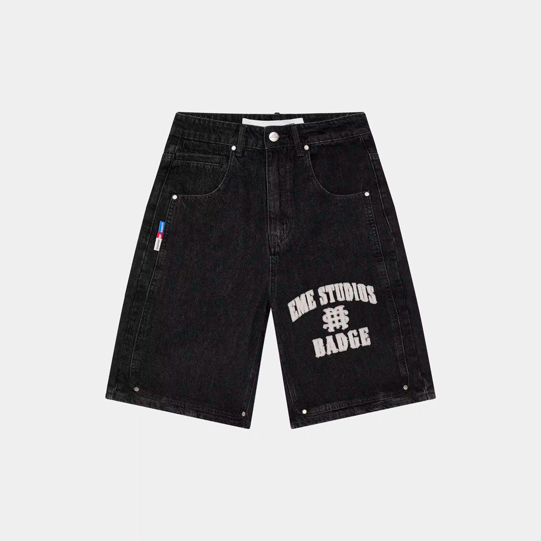 Short Eme Studios Badge Shadow Denim