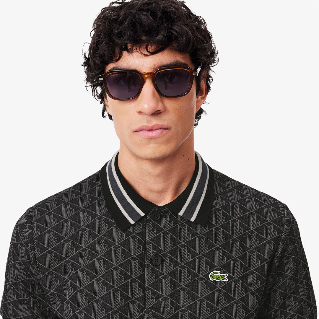 Camiseta Lacoste Polo Monogram Black