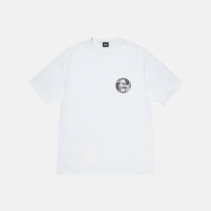 Camiseta Stussy Dot Stamp en blanco