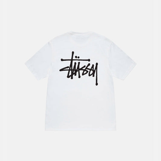 Camiseta Stussy Basic Logo en blanco