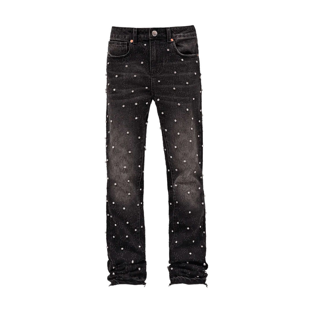 Pantalón Reputation Rhinestone Flare Black