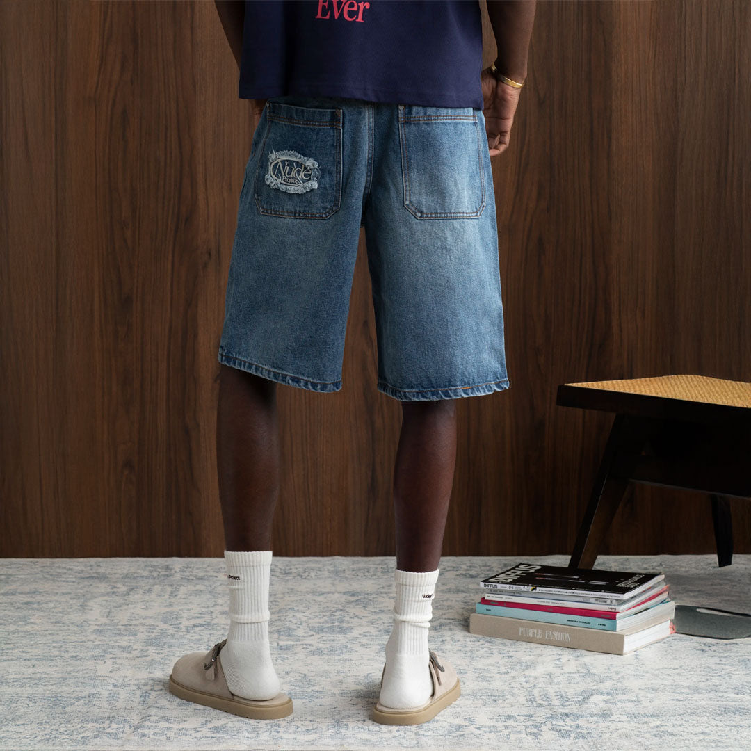 Short Nude Project Denim Basic Azul