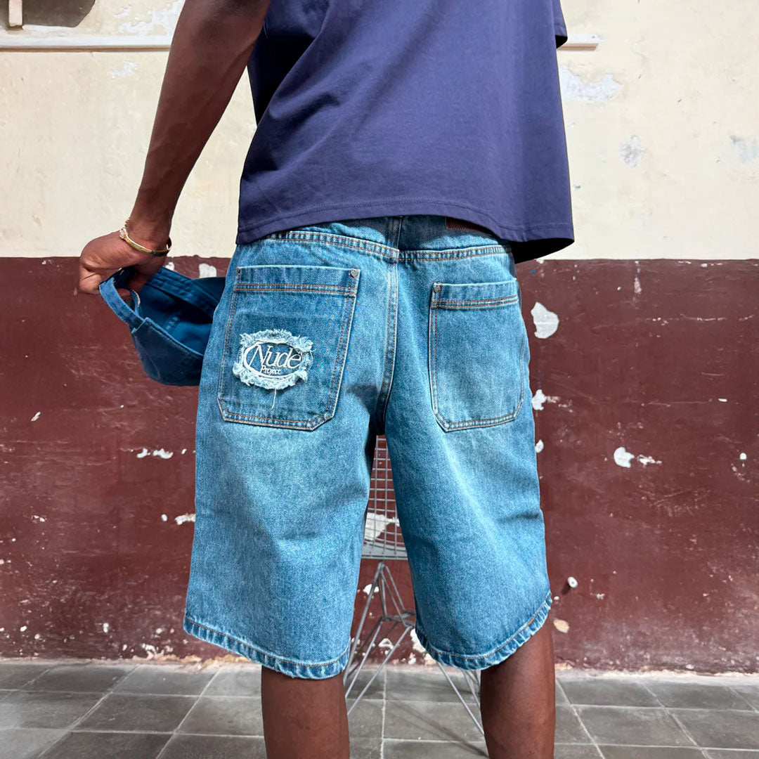 Short Nude Project Denim Basic Azul