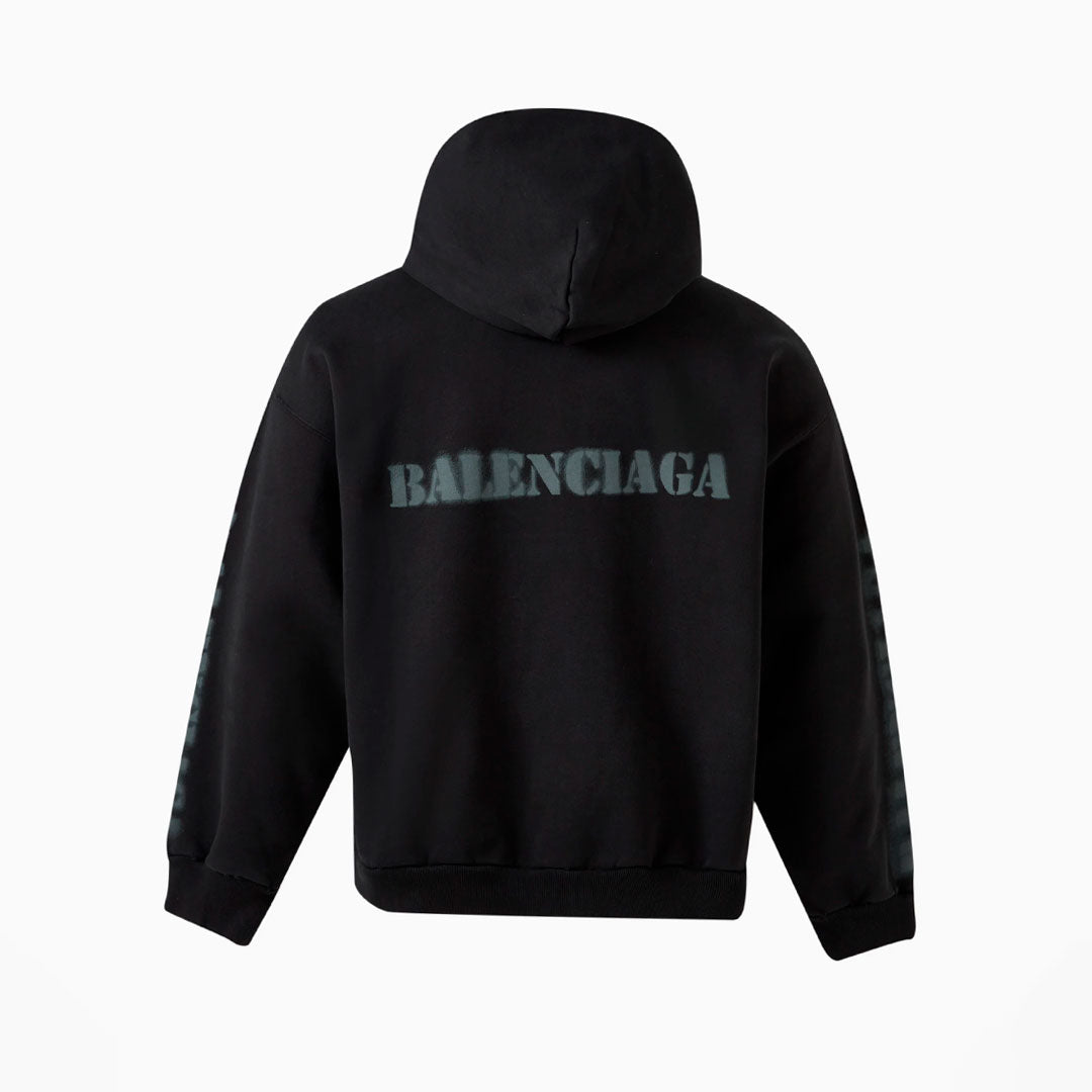 Hoodie Balenciaga Faded Stencil Logo