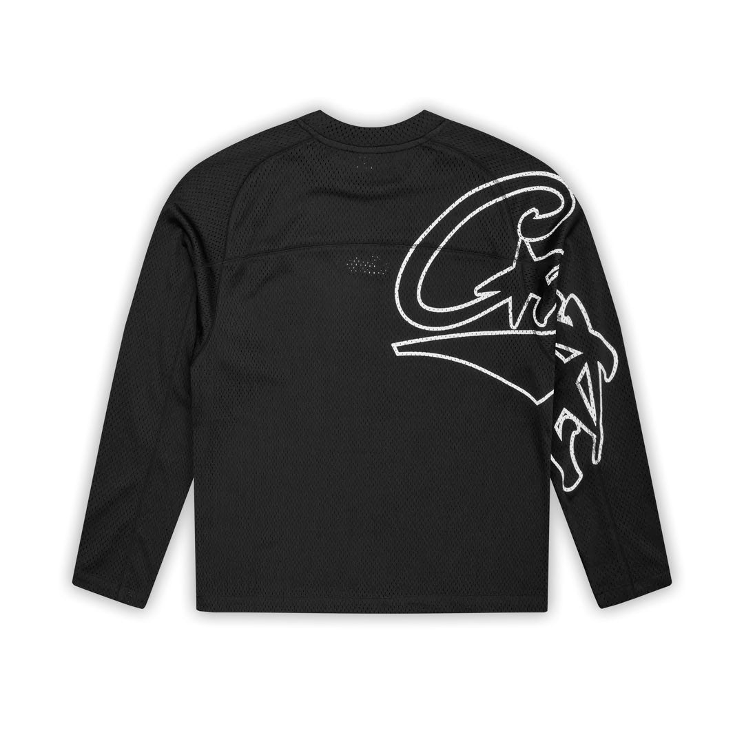 Camiseta Corteiz manga larga Woosh Mesh en negro