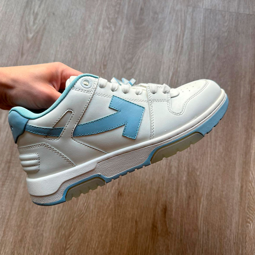 OFF-WHITE Out Of Office OOO Low Tops White Light Blue (USADOS)