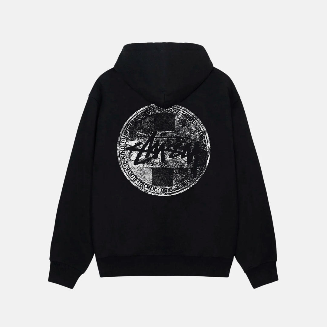 Hoodie Stussy Dot Stamp en negro