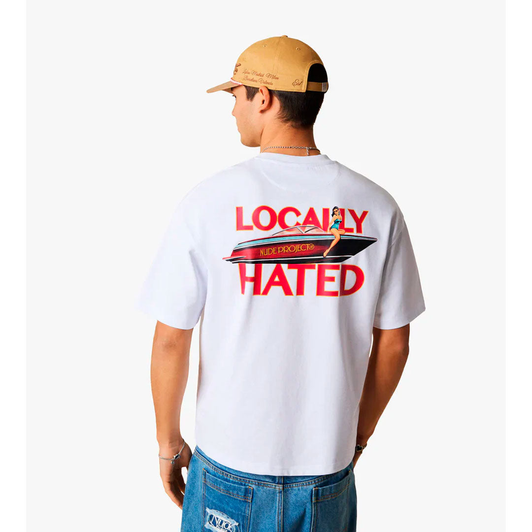 Camiseta Nude Project Locally Hated en blanco