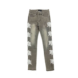 Pantalón Mixed Emotion Monogram Ash Grey Denim