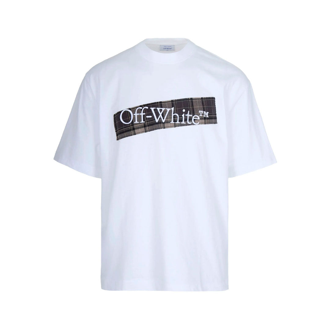 Camiseta Off-White Flannel Diag oversize en blanco