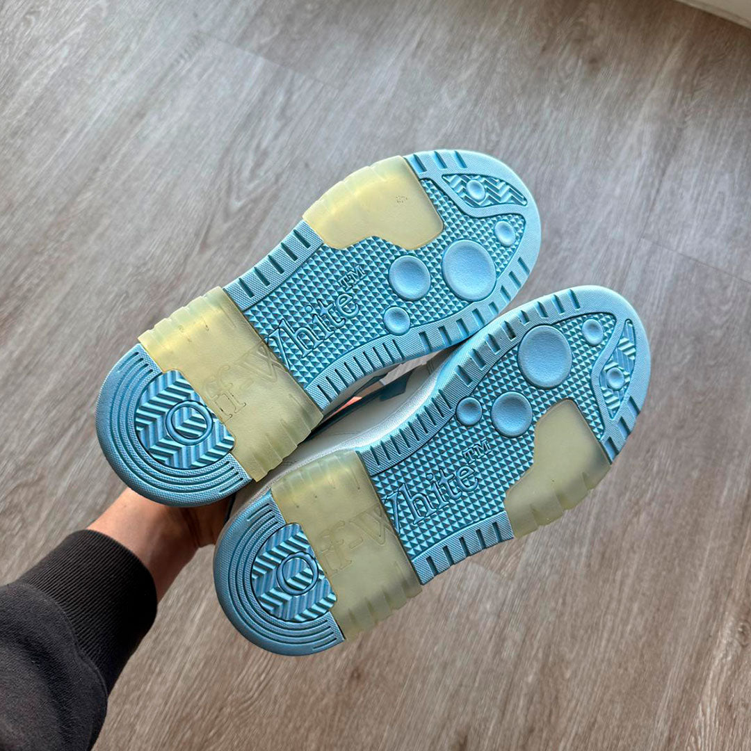 OFF-WHITE Out Of Office OOO Low Tops White Light Blue (USADOS)