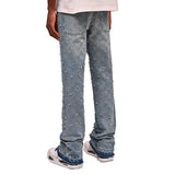 Pantalón Reputation Rhinestone Flare Light Stone