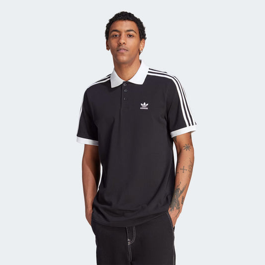 Camiseta adidas Originals 3-Stripes polo en negro