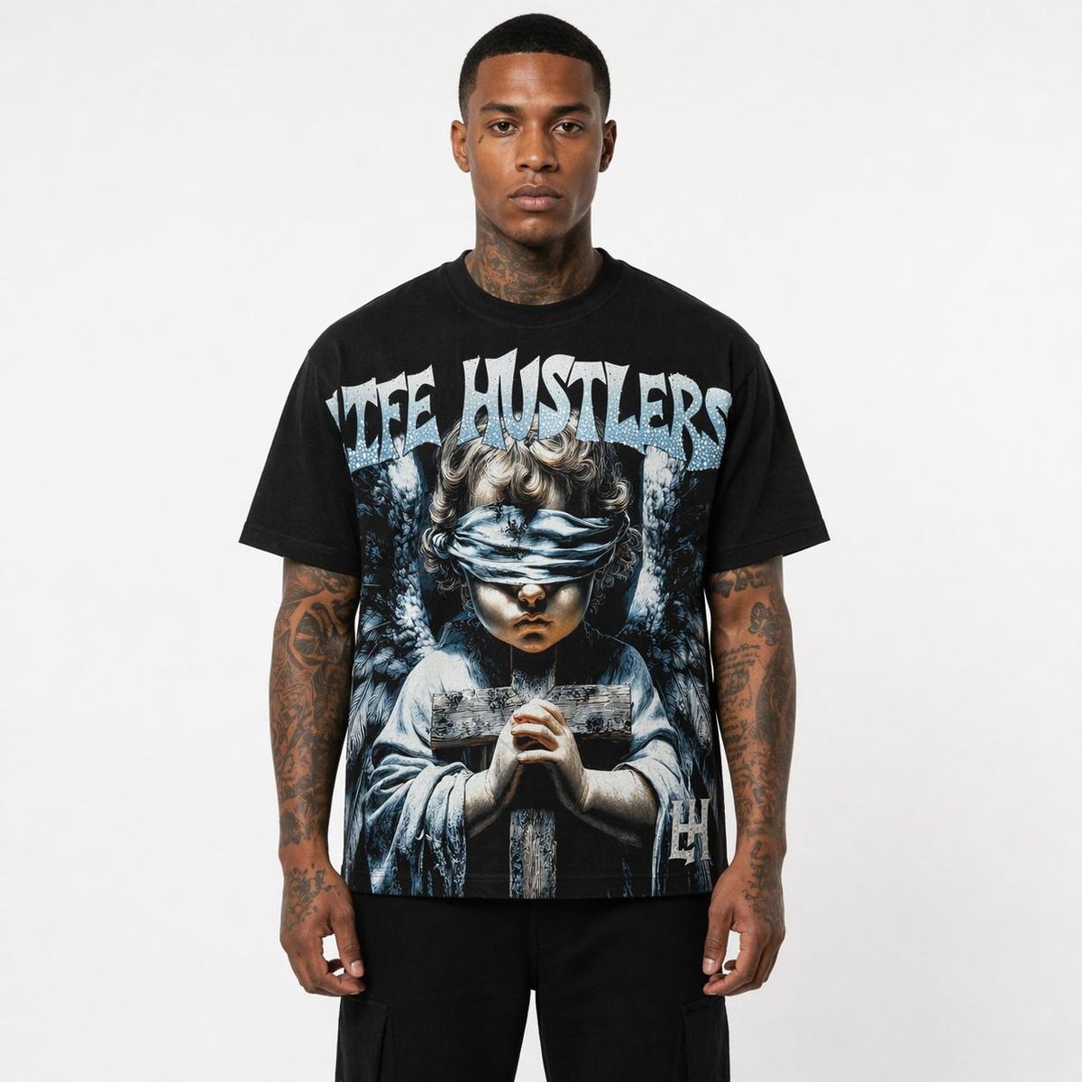 Camiseta Life Hustlers Pray Black