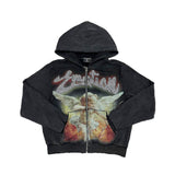Campera Mixed Emotion Rhinestone Acid Black