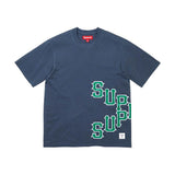 Camiseta Supreme Cracked Logo Navy