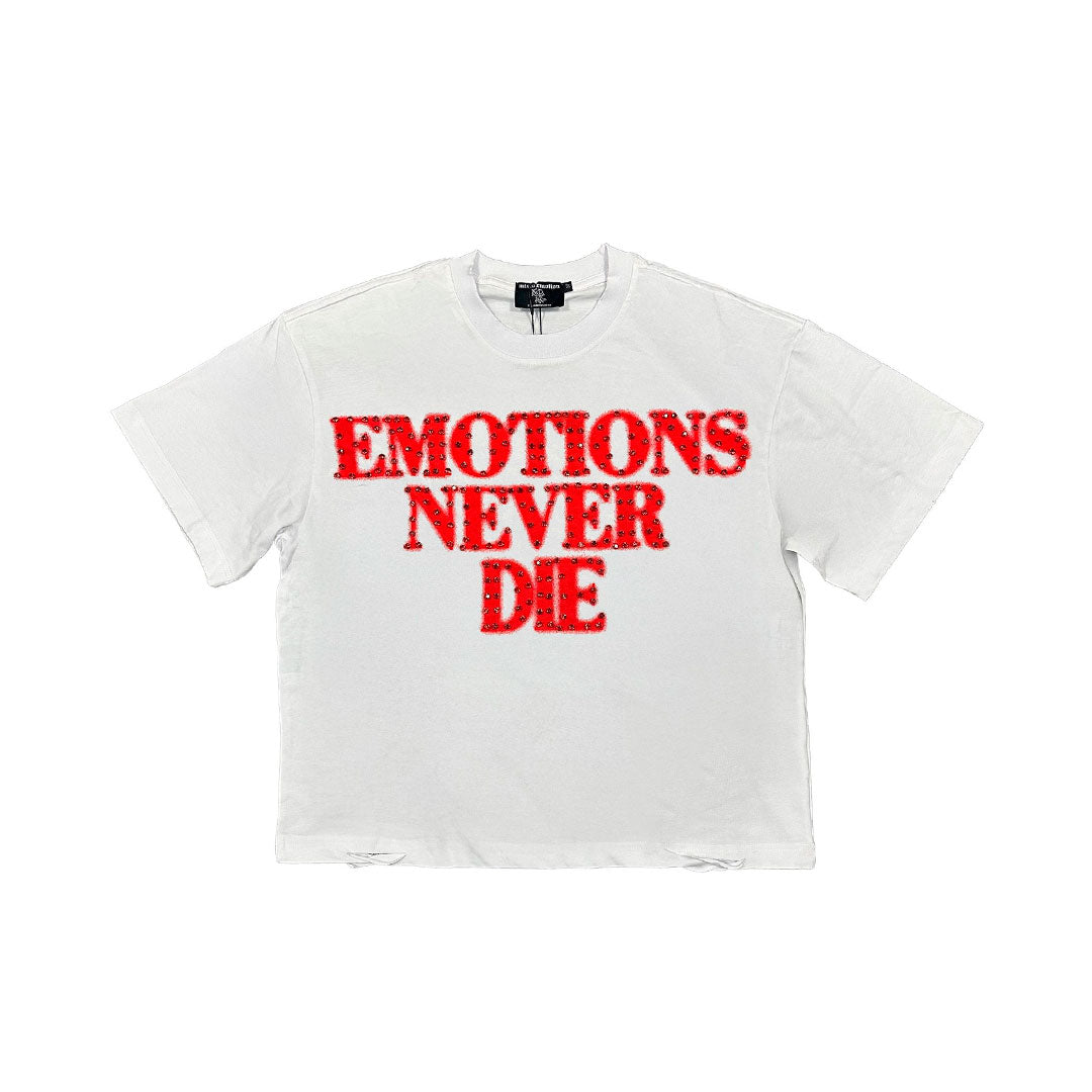 Camiseta Mixed Emotion End Rhinestone Red