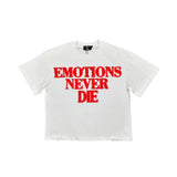 Camiseta Mixed Emotion End Rhinestone Red