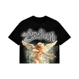Camiseta Mixed Emotion Rhinestone Cupid Cropped