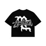 Camiseta Mixed Emotion Rhinestone Cupid Cropped