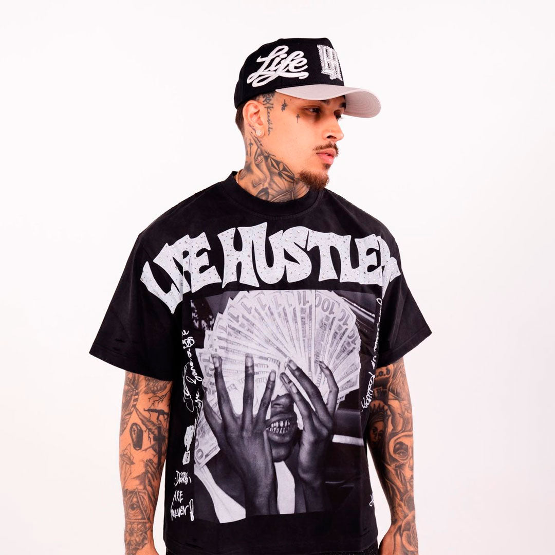 Camiseta Life Hustlers Money Blind