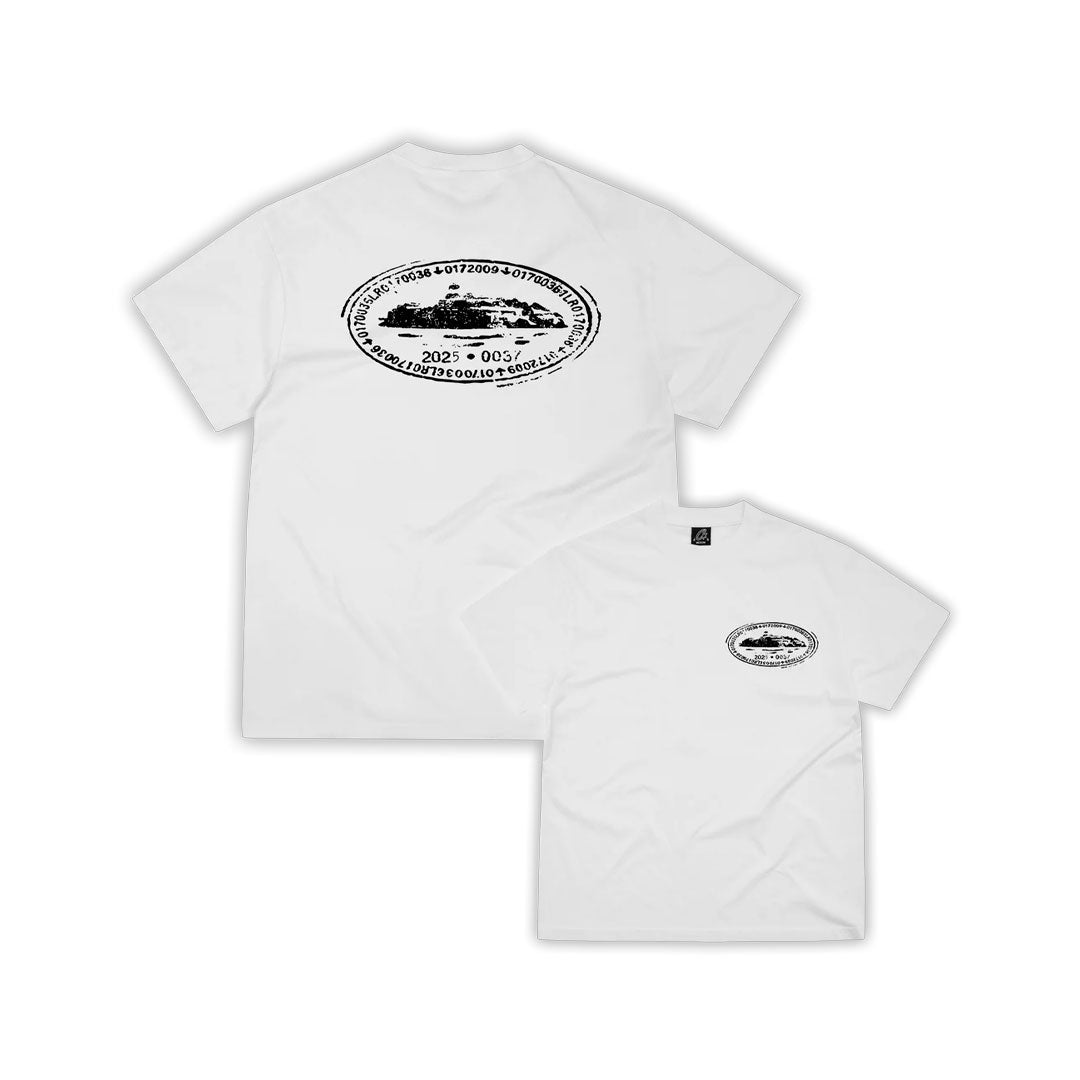 Camiseta Corteiz Island Stamp en blanco