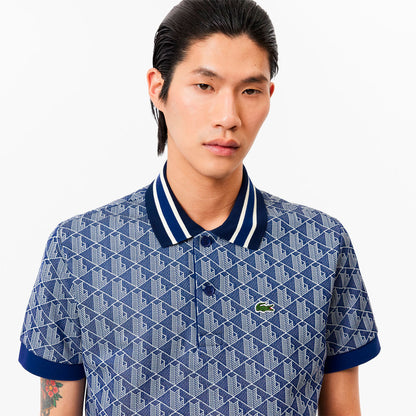 Camiseta Lacoste Polo Monogram Navy Blue