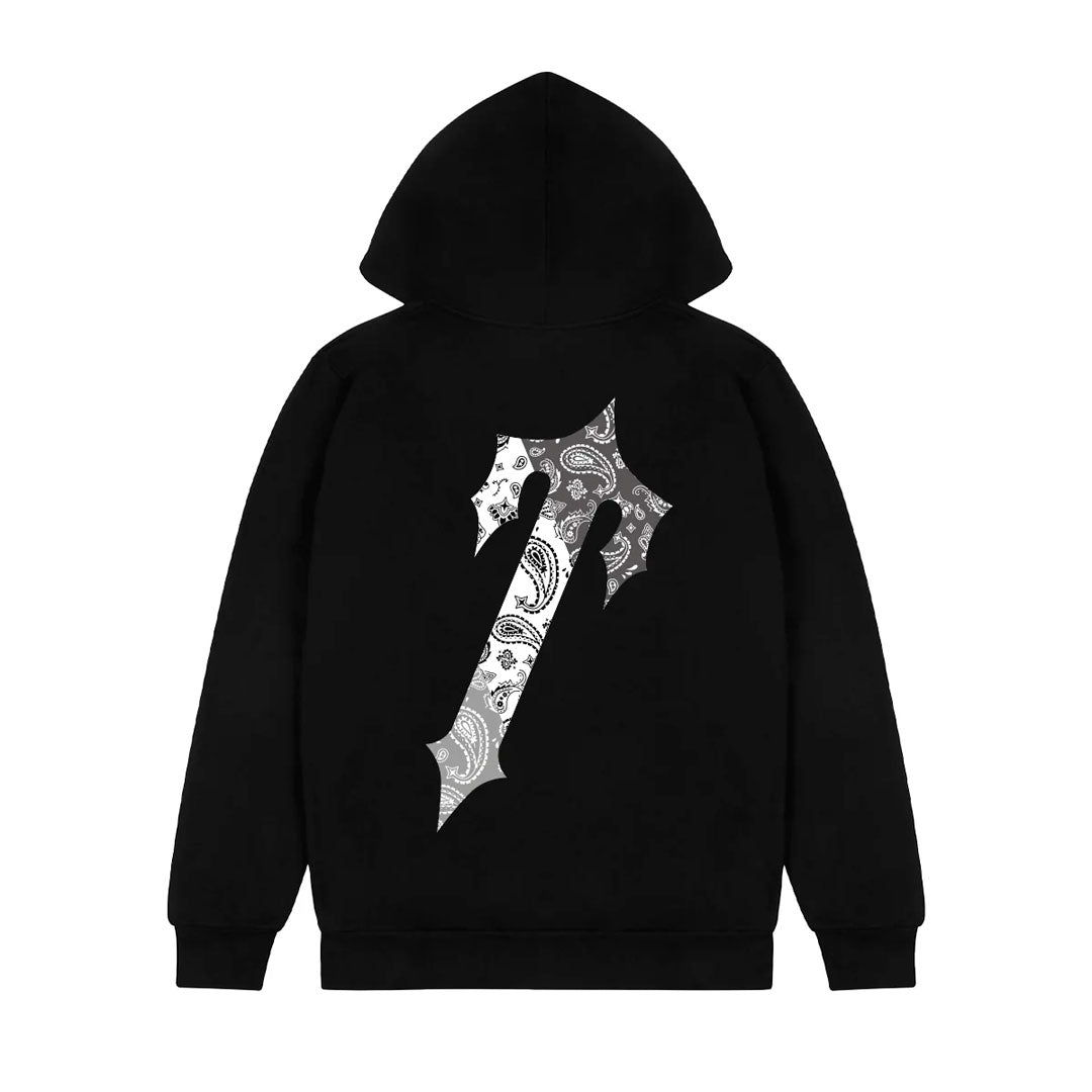 Hoodie Trapstar Decoded Paisley en negro