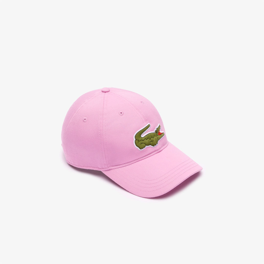 Gorro Lacoste Big Logo en rosado