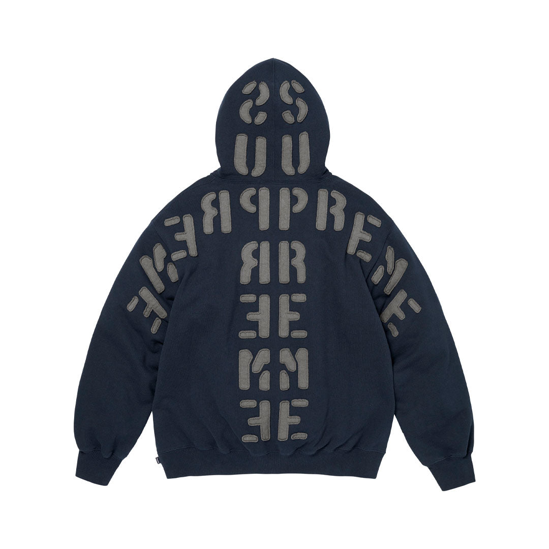 Hoodie Supreme Mirrored Appliqué Navy