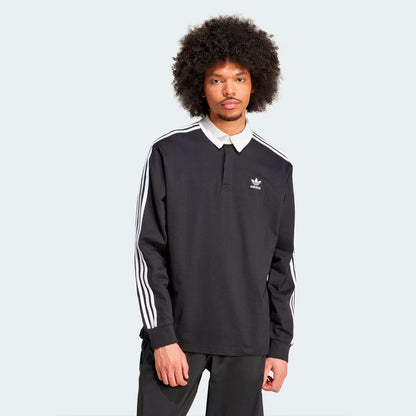 Camiseta adidas Originals polo manga larga en negro