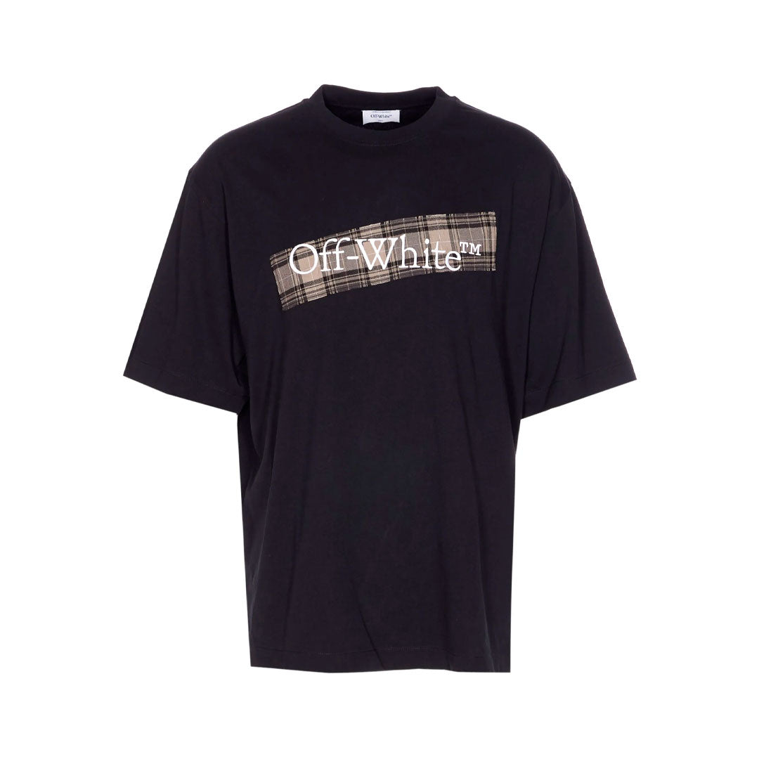 Camiseta Off-White Flannel Diag oversize en negro