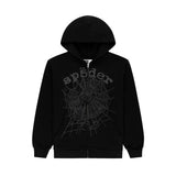 Campera Sp5der OG WEB V2 PHANTOM ZIP UP en negro