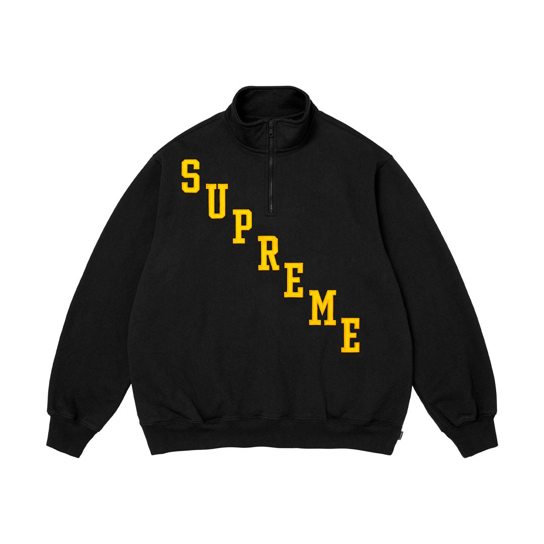 Buzo Supreme Appliqué Half Zip Black