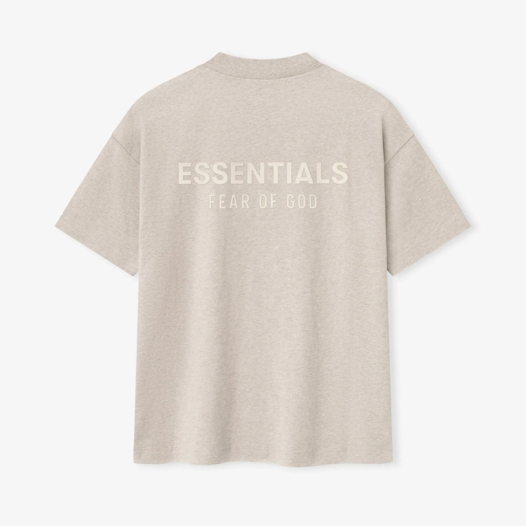 Camiseta Essentials Fear of God Metallic Heather Stone